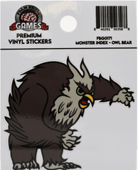 Foam Brain Games - Monster Index Sticker: Owl Bear